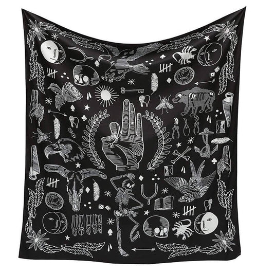 Lofaris Black And White Animal Still Life Family Wall Tapestry