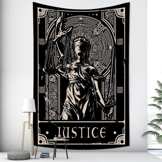 Lofaris Black And White Divination Mandala Pattern Wall Tapestry