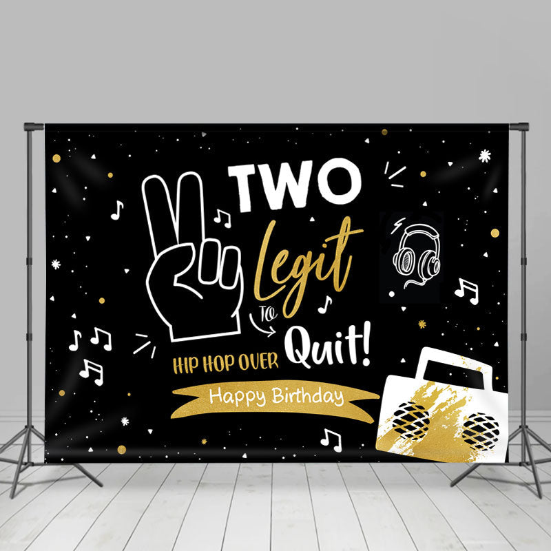 Lofaris Black And White Hip Hop 2nd Birthday Party Backdrop
