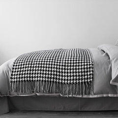 Lofaris Black and White Soft Throw Blanket For Bed And Sofa