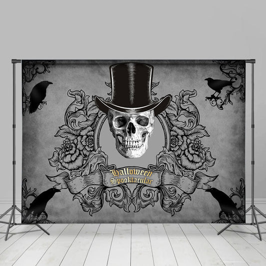 Lofaris Black Dallomeen Spooktacular Halloween Theme Backdrop