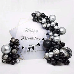 Lofaris Black DIY 100 Pack Balloon Arch Kit | Party Decorations - Silver