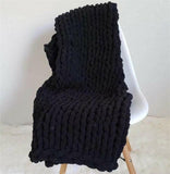Load image into Gallery viewer, Lofaris Black Handmade Queen Size Warm Soft Chunky Knit Blanket