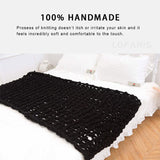 Load image into Gallery viewer, Lofaris Black Handmade Queen Size Warm Soft Chunky Knit Blanket