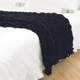 Load image into Gallery viewer, Lofaris Black Handmade Queen Size Warm Soft Chunky Knit Blanket