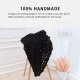 Load image into Gallery viewer, Lofaris Black Handmade Queen Size Warm Soft Chunky Knit Blanket