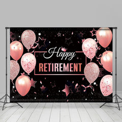 Lofaris Black Rose Pink With Rope Happy Retirement Backdrop