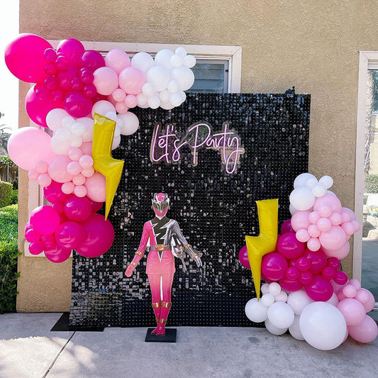 Lofaris Black Shimmer Wall Panels For Birthday Party Decorations