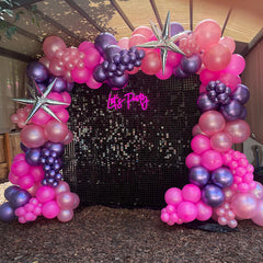 Lofaris Black Shimmer Wall Panels For Birthday Party Decorations