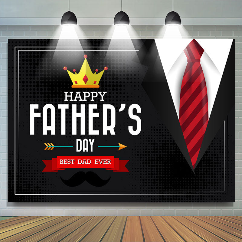 Lofaris Black Suit And Red Happy Best Fathers Day Backdrop
