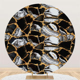 Load image into Gallery viewer, Lofaris Black White Abstract Texture Circle Birthday Backdrop