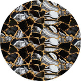 Load image into Gallery viewer, Lofaris Black White Abstract Texture Circle Birthday Backdrop