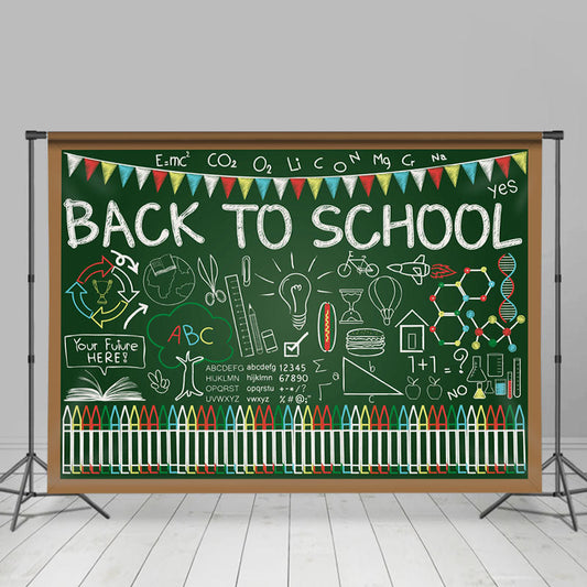 Lofaris Blackboard graffiti alphabet back to school Backdrop