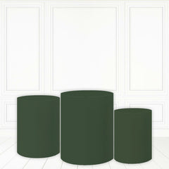 Lofaris Blackish Green Cake Table Cover Printed Fabric Pillar