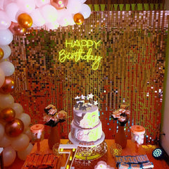 Lofaris Bling Shimmer Wall Backdrop Panels Sequin Easy Set Party Favor For Wedding Birthday