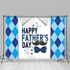 Lofaris Blue And Grey Suit With Happy Fathers Day Backdrop