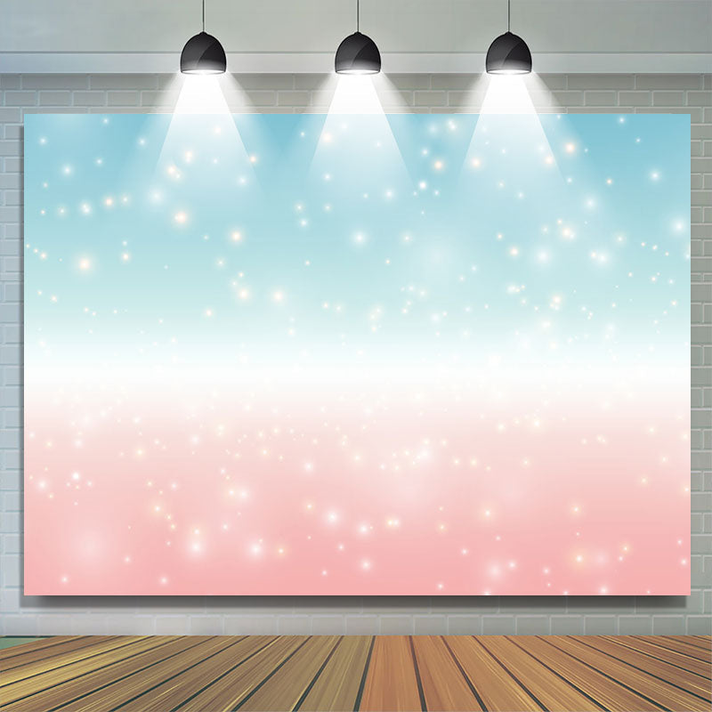 Lofaris Blue And Pink With Glitter Dots Fuzzy Party Backdrop