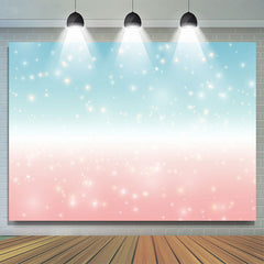 Lofaris Blue And Pink With Glitter Dots Fuzzy Party Backdrop