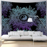 Load image into Gallery viewer, Lofaris Blue And Purple Bohemian Mandala Floral Wall Tapestry