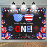 Load image into Gallery viewer, Lofaris Blue And Red Glasses With Black Birthday Backdrops