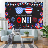 Load image into Gallery viewer, Lofaris Blue And Red Glasses With Black Birthday Backdrops