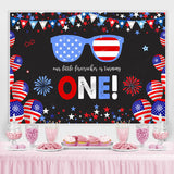 Load image into Gallery viewer, Lofaris Blue And Red Glasses With Black Birthday Backdrops