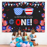 Load image into Gallery viewer, Lofaris Blue And Red Glasses With Black Birthday Backdrops