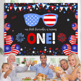 Load image into Gallery viewer, Lofaris Blue And Red Glasses With Black Birthday Backdrops