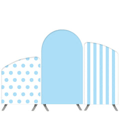 Lofaris Blue And White Stripes Theme Birthday Arch Backdrop Kit