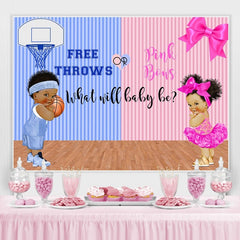 Lofaris Blue Throws and Pink Bows Baby Shower Backdrop