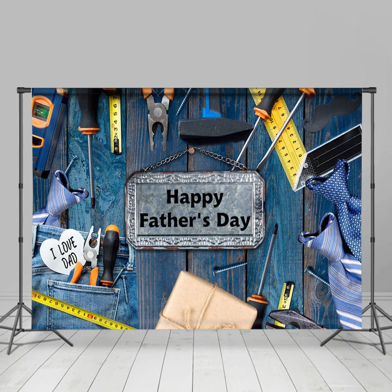 Lofaris Blue Jeans And Lots Of Tools Happy Fathers Day Backdrop