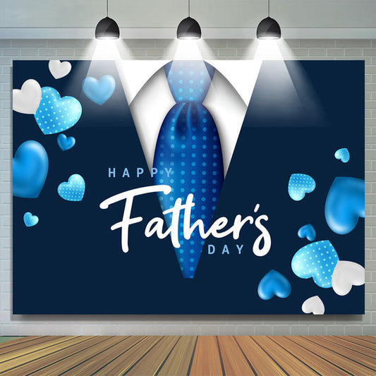 Lofaris Blue Love Ballon And Tie Happy Fathers Day Backdrop