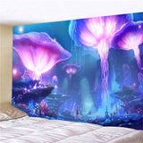Load image into Gallery viewer, Lofaris Blue Purple Sea World Landscape Family Wall Tapestry