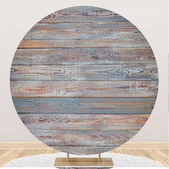 Lofaris Blue Simple Custom Round Wooden Backdrop Decoration