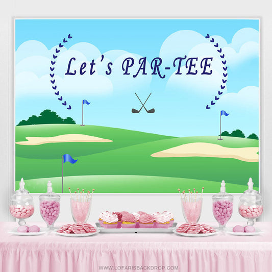 Lofaris Blue Sky And Glassland Lets Partee Birthday Backdrop