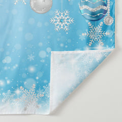 Lofaris Blue Snowflakes With Christmas Balls Holiday Backdrop
