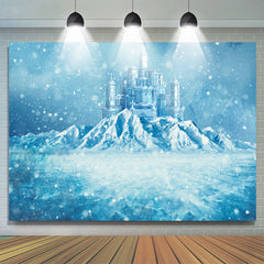 Lofaris Blue Snowmountain With Castle Baby Shower Backdrop