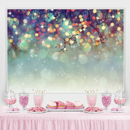 Lofaris Blurred And Glitter Gender Reveal Mysterious Backdrop