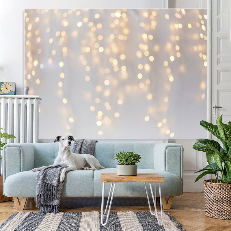 Lofaris Blurred And Shining White Gender Reveal Backdrop