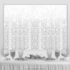 Lofaris Blurry And Silver Glitter Dots Backdrop For Parties