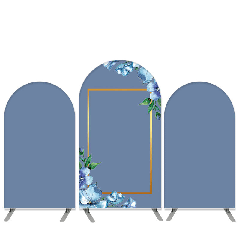 Lofaris Boho Floral Theme Navy Blue Bridal Shower Arch Backdrop Kit