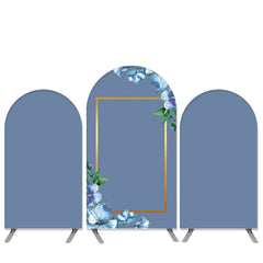 Lofaris Boho Floral Theme Navy Blue Bridal Shower Arch Backdrop Kit