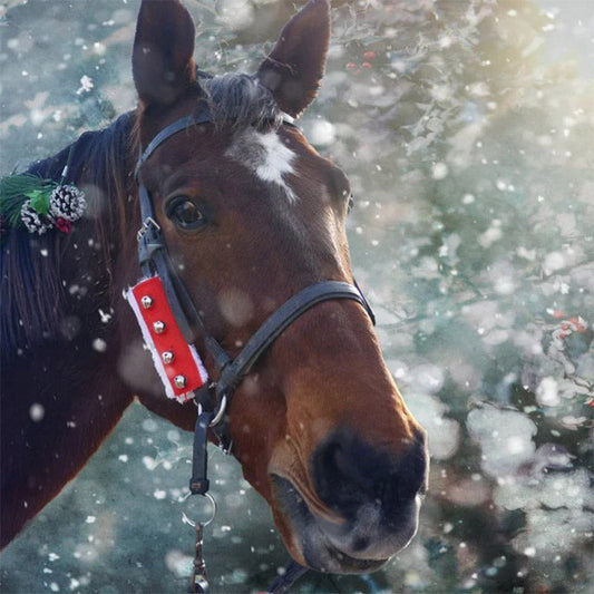 Lofaris Bokeh Light Blue Winter Snowflake Theme Photography Backdrop