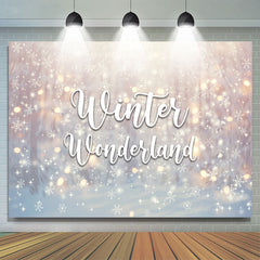 Lofaris Bokeh Snowy Snowflake Winter Wonderland Holiday Backdrop