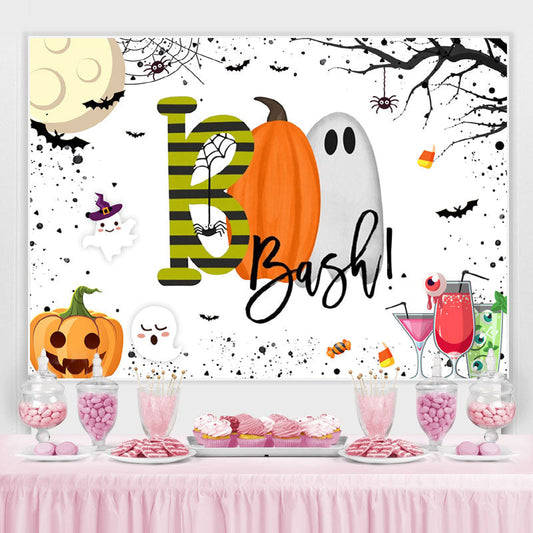 Lofaris Boo Bash! Pumpkin Cocktail Halloween theme Backdrop