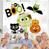 Load image into Gallery viewer, Lofaris Boo! Cute Zombies and Ghosts Halloween Party Backdrop