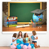 Load image into Gallery viewer, Lofaris Book globe and green blackboard back to school backdrop