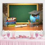 Load image into Gallery viewer, Lofaris Book globe and green blackboard back to school backdrop