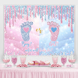 Load image into Gallery viewer, Lofaris Cute Pink and Blue Bokeh Baby Shower Backdrop