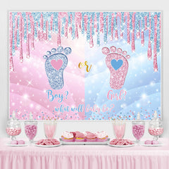 Lofaris Cute Pink and Blue Bokeh Baby Shower Backdrop